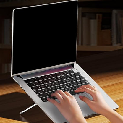 Multiple Angled Laptop Stand with Alloys Construction and Silicone Grips for Secure Placement and Viewing Foldable Laptop Stand - color: pk