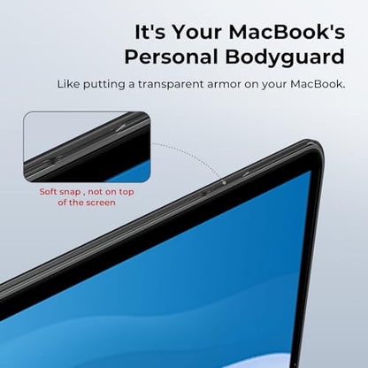 EooCoo Case for MacBook Air 13 inch M1 2020-2018, Crystal Black | Crystal Hard Shell Scratch Resistant Protective Cover, Lightweight, Ultra Thin and Transparent, Easy Snap-On - color: Crystal Black, size: Air 13.3-inch