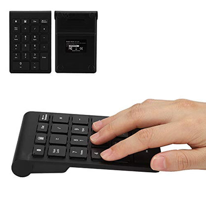 Sanpyl 22 Keys Numeric Keypad, Bluetooth Mini Keyboard, Financial Accounting Rechargeable Number Pad, for Laptop Desktop, PC(Black) - color: black