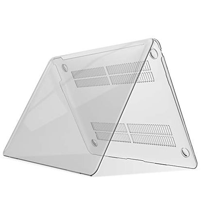 IBENZER Compatible with New MacBook Air 13 inch Case 2022 2021 2020 M1 A2337 A2179 A1932, Plastic Hard Shell Case with Keyboard Cover for Mac Retina Display with Touch ID, Crystal Clear, MMA-T13CYCL+1 - color: Crystal Clear