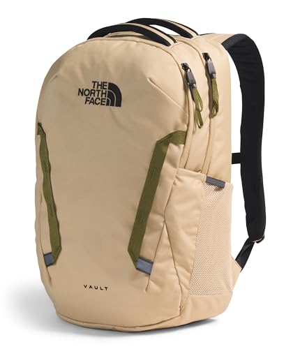 The North Face Vault Everyday Laptop Backpack, Khaki Stone/Blk, One Size | Commuter Travel Bag, Water-Repellent Finish, Spacious Compartment - color: Khaki Stone/Tnf Black