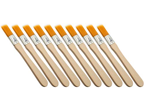 LBY 10pcs Household Cleaning Dusting Brush,135mm(5.31'') Paint Brush Small Size Keyboard Brush Computer Notebook Dusting Brush, Yellow Natural Bristles, Wooden Handle - size: 135mm(5.31'')Dusting Brush