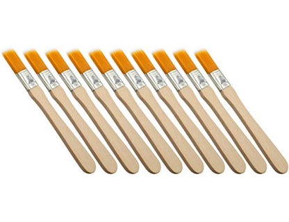 LBY 10pcs Household Cleaning Dusting Brush,135mm(5.31'') Paint Brush Small Size Keyboard Brush Computer Notebook Dusting Brush, Yellow Natural Bristles, Wooden Handle - size: 135mm(5.31'')Dusting Brush