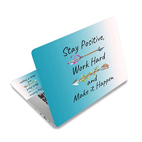DINKY Laptop Skin Sticker Decal, 12" 13" 13.3" 14" 15" 15.4" 15.6 inch Laptop Universal Reusable Vinyl Skin Stickers Cover Art Decal Notebook PC Personalized Protector-Inspirational Quote - color: Inspirational Quote
