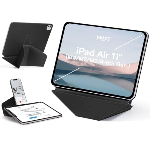 MOFT Dynamic Folio Tablet Stand for Desk Compatible with iPad Air 11"(M4 2026/M3 2025/M2 2024) & iPad Air 10.9"(5th 2022/4th 2020), Slim Magnetic Tablet Holder Case with 20+ Viewing Angles, Jet Black - color: Jet Black, size: iPad Air 11"(M4 2026/M3 2025/