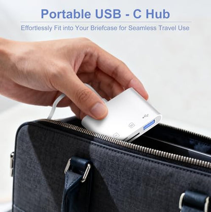 USB C to Micro SD TF Memory Card Reader, 3 in 1 USB Camera Card Reader Adapter, Compatible with iPhone 15, iPad Pro, MacBook Pro/Air, Chromebook XPS, Galaxy S10/S9 and Other USB C Devices