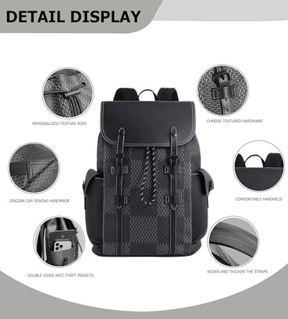 KingTo Luxury Anti Theft Laptop Backpack for Men, Waterproof Travel Bag | Laptop-ready business layout, anti-theft design and waterproof claim support office commute, travel and campus use - color: B-gray