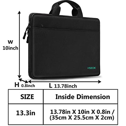 Hseok Laptop Sleeve 13-14 Inch Case Briefcase Compatible with MacBook Neo Pro 14 M5/M4/M3/M2/M1, All Models 13.3 Mac Air/Pro, XPS 13 14, Most Popular 13"-14" Notebooks,B04K01 - color: B04K01, size: 13"-14"