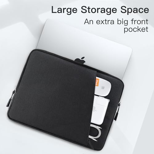 JETech Laptop Sleeve for MacBook Neo (A18 Pro), 14-InchMacBook Air/Pro, MacBook Pro M1-M5 2021-2026, Waterproof Bag Case with Pocket, Compatible with 14 Inch Notebook (Black) - color: Black, size: 14-Inch
