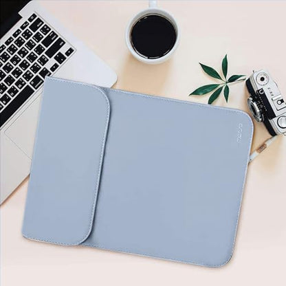 MOSISO Laptop Case 13.3 inch, 13-13.3 inch Laptop Sleeve Compatible with MacBook Neo 13 A18 Pro A3404 /Air 13/Pro 13/Pro 14 M5 M4 M3 M2 M1, Faux Suede Leather Case with Small Bag, Air Blue - color: Air Blue