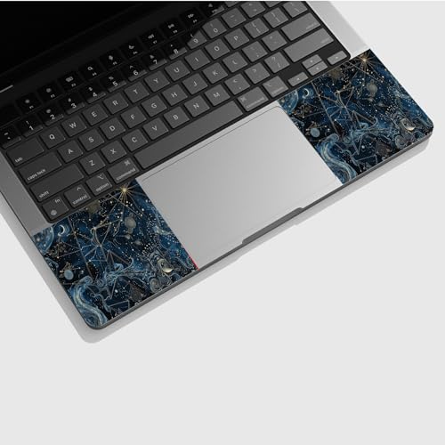 Universal Laptop Skin Sticker with 2 Wrist Pad Skins, Waterproof Scratch Resistant Vinyl Laptop Cover Decal, Cut to Fit for 11–15.6 Inch MacBook HP Dell Lenovo, Cosmic Constellation - color: Cosmic Constellation