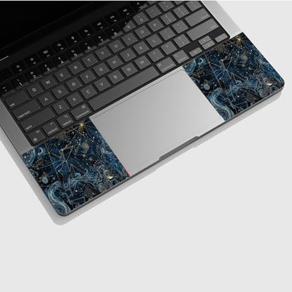 Universal Laptop Skin Sticker with 2 Wrist Pad Skins, Waterproof Scratch Resistant Vinyl Laptop Cover Decal, Cut to Fit for 11–15.6 Inch MacBook HP Dell Lenovo, Cosmic Constellation - color: Cosmic Constellation