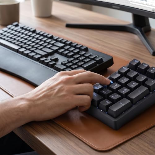 Mechanical Numeric Keypad Wireless Bluetooth 2.4G USB C Wired, 21 Key RGB Backlit Hot Swappable Number Pad with Quiet Rechargeable Battery, for Laptop PC Cashier Accounting Invoice