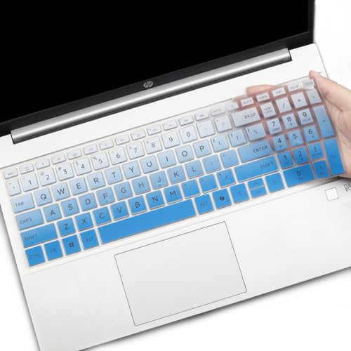 Keyboard Cover for 2025 2024 HP Laptop 15-fc 15-fd 15.6" Series 15z-fc000 15t-fd000 15-fd0123dx 15-fd0127dx 15-fc0245dx 15-fc0025dx 15-fd0023dx 15-fd0005dx 15t-fd100 fd0083wm 15-fc0093dx-OmbreBlue - color: OmbreBlue