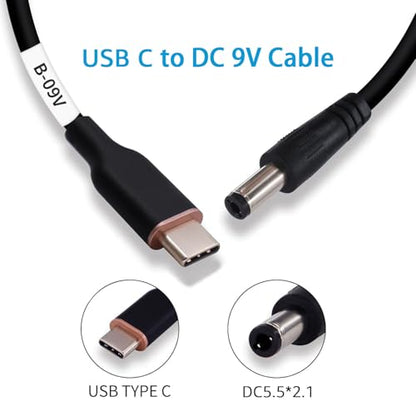 DSD TECH MagicConn SH-CP09B USB Type C PD to DC Power Cable(55x21)-9V - style: 9 V