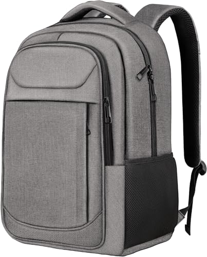 Travel Laptop Backpack, Airline Approved Computer Bag | Laptop Compartment, Adjustable Strap, Anti-Theft Pocket, Luggage Strap, Large Capacity for Work Travel College - color: Grey, size: 15.6 Inch(30L)