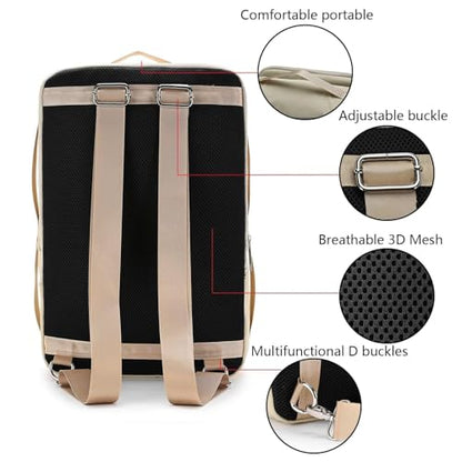 BESMART Waterproof Laptop Backpack 17.3 Inch Shockproof Computer Bag for Men & Women, Lightweight Casual Daypack (KHAKI) - color: Khaki