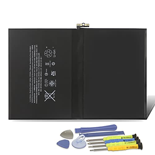 MULS A1664 Tablet Battery for iPad Pro 9.7'' (2016, Wi-Fi/Cellular) A1673 | A1674 A1675 020-00823 MLMW2LL/A MLN02LL/A MLMN2LL/A MLMV2LL/A MLMY2LL/A MLMQ2LL/A MLMX2LL/A MLN12LL/A MM172LL/A MM192LL/A - size: 8.86*6.50*1.18 in A1664