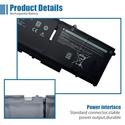 FK0VR Laptop Battery Replacement for Dell Latitude 5530 7530 5330 7330 5430 7430 2-in-1 Precision 3570 Series H4PVC 8WRCR 0Y86WG 78FWY 51R71 8P81K Y86WG HFN8K P133G P134G 15.2V 58Wh 3625mAh - size: 9.49*3.42*0.26 inch FK0VR