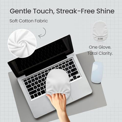 Non-Drip Screen Cleaner | 1 x 6.7 Fl Oz + 1 x Microfiber Cloth + 1 x Cleaning Glove | See Crystal Clear | Glasses, Sunglasses & Optical Lenses | Pack of 1