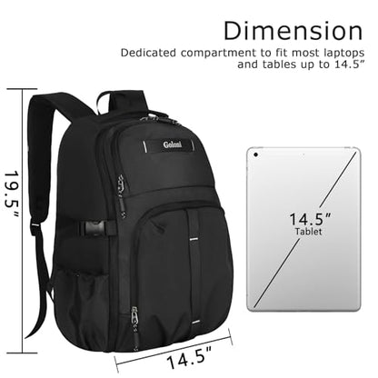 Goloni Airline Approved Travel Backpack 35L - Under Seat Carry On, Water Resistant 15.6 Inch Laptop Compartment for Men Women Work Travel,Black - color: Black