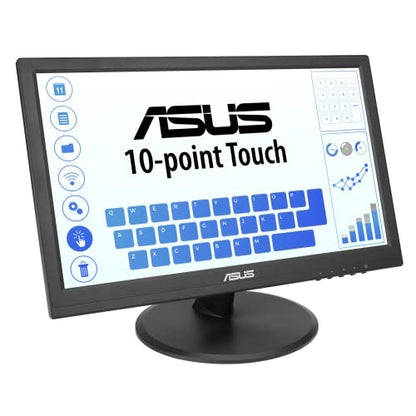 ASUS 15.6” 1080P Touch Monitor (VT169HE) - Full HD, 10-Point Touchscreen, IPS, Wide Viewing Angle, Frameless, Eye Care, Flicker Free, Low Blue Light, HDMI, Windows 11 Compliance, VESA Mountable - style: 16" IPS Touch