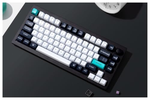 Q1 Max Custom Mechanical Keyboard | QMK VIA Programmable, Jupiter Mechanical Switches, Vivid RGB Backlight, Premium Double Shot Keycaps(Banana,Carbon Black) - color: Carbon Black, size: Banana