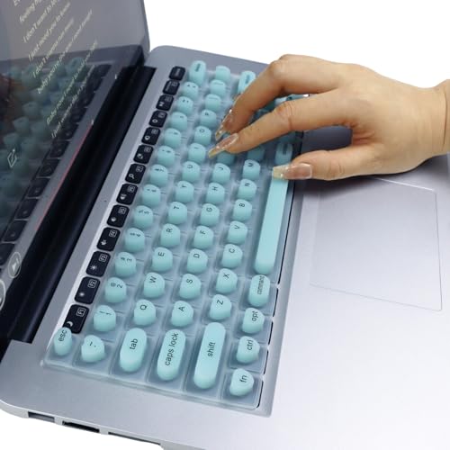 Keyboard Cover for Long Nails Compatible with MacBook Pro 13 inch M2 2023, 2022, 2021 2020 M1 A2338 A2289 A2251&Compatible with MacBook Pro 16 2020 2019 A2141 Touch ID, US ANSI (Green & Heart) - color: Green
