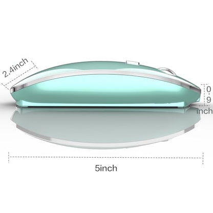 Wireless Mouse for MacBook Pro MacBook Air MacBook Laptop Mac iMac Desktop Computer Chromebook Win7/8/10/11 PC HP Dell Laptop (Blue) - color: BLue