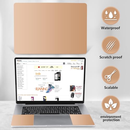 AIMSA Laptop Skin Sticker Cover Decal Fits 12 13 13.3 14 15 15.4 15.6 inch Laptop Protector Notebook Notebook Art Deco Brown Gradient Stickers, Easy to Apply and Remove - color: Brown Gradient