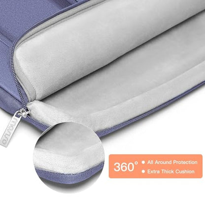 MOSISO 360 Protective Laptop Case 13.3 inch, 13-13.3 inch Laptop Sleeve | Compatible with MacBook Air/Pro 13 / Pro 14, HP Dell ASUS Lenovo,Side Open Bag with 2 Raised&1 Flapover Pockets,Lavender Gray - color: Lavender Gray, size: 13.3 inch