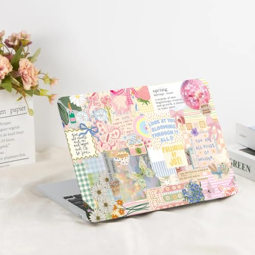 G JGOO Compatible with MacBook Air 13 inch Case 2026 2025-2022 M5 A3449 M4 A3240 M3 A3113 M2 A2681, Hard Shell for MacBook Air 13.6 inch Case + Keyboard Cover + Screen Protector, Butterfly Collage - color: Butterfly Collage
