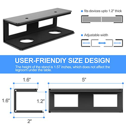 GOME Under Desk Laptop Mount Metal Bracket with Felt Board, Under Desk Laptop Tray Holder Shelf with Screws to Enhanced Stability