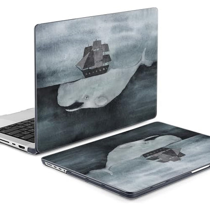 Batianda Case for New MacBook Pro 16 inch 2026 M5 2024 2023 Release with M4 M3 M2 M1 Pro/Max Chip,Slim Lightweight Protective Shell with Creative Pattern with Keyboard Cover & Screen Protector, Shark - color: Shark