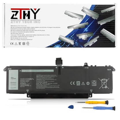 P83V9 Laptop Battery Replacement for Dell Precision 5470 5480 5490 Series | P154G P154G001 P154G002 0CDTT2 0YXP8T CDTT2 YXP8T 15.4V 72Wh 4442mAh 4-Cell - size: 10.63*3.35*0.32 inch P83V9