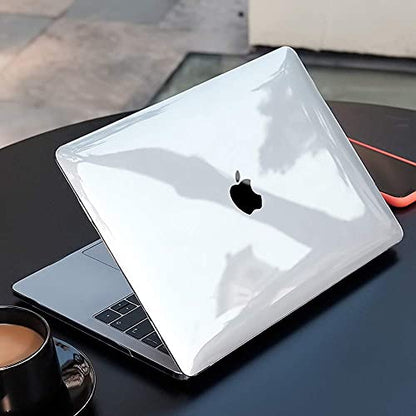 EooCoo for MacBook Air 13.3 inch Case with Keyboard and Screen Protector | Ultra Thin and Transparent, Hard Case Compatible with MacBook Air 13.3 inch M1 Chip 2021-2018 with Retina Display - color: Crystal Clear
