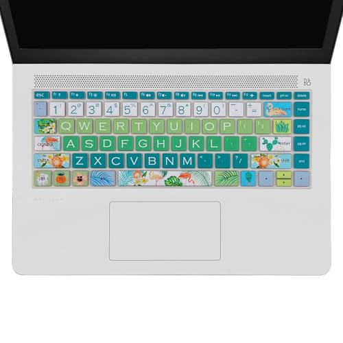Keyboard Cover for HP 14" Laptop/HP Pavilion x360 14M-BA/CD 14M-DH 14-BF 14-cm 14-CF 14-DF 14-dk 14-DS 14-dq 14-FQ Series, 14-dq0020nr/dq0030nr, 14-fq1025nr/fq0033dx, Flamingo - color: Flamingo