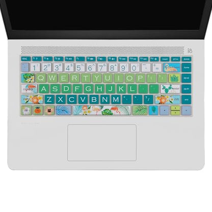 Keyboard Cover for HP 14" Laptop/HP Pavilion x360 14M-BA/CD 14M-DH 14-BF 14-cm 14-CF 14-DF 14-dk 14-DS 14-dq 14-FQ Series, 14-dq0020nr/dq0030nr, 14-fq1025nr/fq0033dx, Flamingo - color: Flamingo