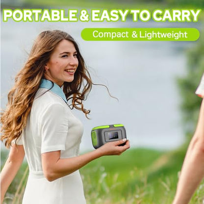 Solar Power Station with Panel, Portable Solar Power Bank with AC Outlet 120W Camping 110V Outlet Power Pack Fast Charging for Laptop Smart Devices RV VanLife Hiking Fishing Power Outage Backup