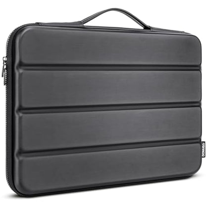 DOMISO 15.6 inch Laptop Sleeve Shoulder Bag Shockproof Computer Bag Waterproof EVA Protective Carrying Case for 16" MacBook Pro/Max M2 M1 2019-2023,15"-16" Asus HP Dell Laptop,Dell XPS 15,Black