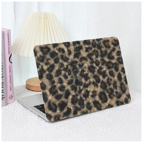 for MacBook Pro 13 inch Case M2 2026-2016 A2338 M1 A2251 A2289 A2159 A1989 A1708 A1706,Leopard Print Fuzzy Plush Fur Cheetah Leather Hardshell&Keyboard Cover for Mac Pro13, Leopard Plush Brown - color: Leopard Plush Brown, size: 2016-2026 Macbook Pro 13 i