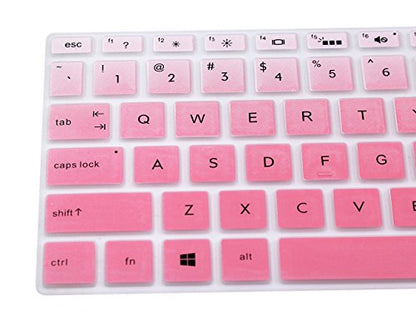Keyboard Cover Skin Compatible for 15.6" HP Pavilion x360 15-br075nr, Pavilion 15-cc 15-cb Series 15-cc010nr 15-cb010nr, HP Envy x360 15m-bp 15m-bq Series, HP Envy 17.3" 17m-ae011dx (Ombre Pink) - color: Ombre Pink