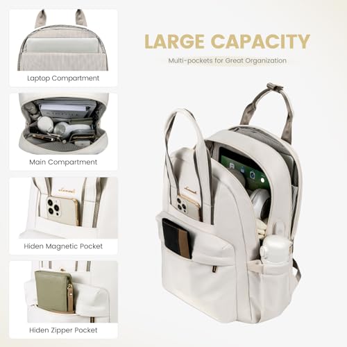 LOVEVOOK Laptop Backpack for Women, 17 Inch Travel Laptop Bag with USB Port, Waterproof Computer Backpack Purse for Work Teacher Nurse, Durable Casual Daypack