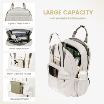 LOVEVOOK Laptop Backpack for Women, 17 Inch Travel Laptop Bag with USB Port, Waterproof Computer Backpack Purse for Work Teacher Nurse, Durable Casual Daypack