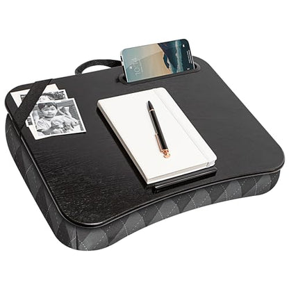 LAPGEAR Designer Lap Desk – Gray Argyle, 2-Pack with Storage Basket - color: Gray Argyle, size: 2-Pack Lap Desks + Basket