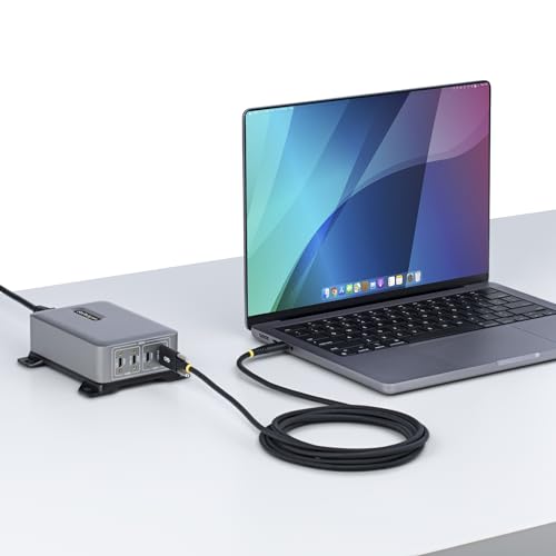 StarTech 6ft/2m USB-C to USB-C Screw Locking Cable (S2CEPR2M-USBSL-CABLE) | USB-IF Certified, 240W 5A PD 3.1 EPR, Side screw locking, USB 2.0 480Mbps, Ultra-Flexible, 2.0 Laptop, M2 screw lock, Black - size: 6 ft