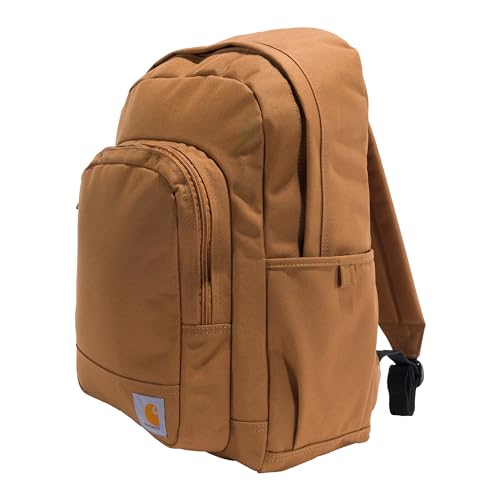 Carhartt 25L Classic Laptop Backpack, Durable Water-Resistant Pack W/ 16" Laptop Sleeve and Multiple Organizational Compartments, Carhartt Brown - color: Carhartt Brown