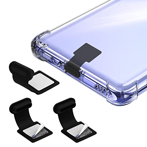 cobee Type C Port Dust Plugs, USB C Dust Cover Caps Phone Type-C Anti Dust Charging Port Plug Silicone Dust Protectors with Removable Adhesive Compatible with Laptop Smartphones(3pcs, Black) | Type-C Charging Port Plug Silicone Dust Protectors with Remova