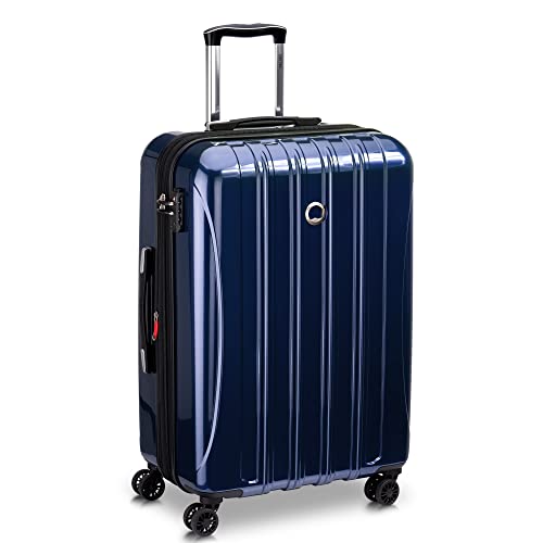 DELSEY PARIS Helium Aero Hardside Expandable Luggage with Spinner Wheels, Blue Cobalt, Checked-Medium 24 Inch - color: Blue Cobalt, size: Checked-Medium 24 Inch