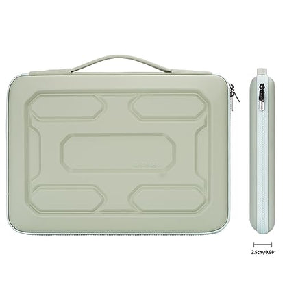 DOMISO Laptop Hard Case 17-17.3 inch Waterproof Shockproof Hard Shell Laptop Sleeve with Handle & Storage Pocket, Compatible with MacBook, HP, Dell, Mint Green - color: Mint Green, size: 17.3 inch